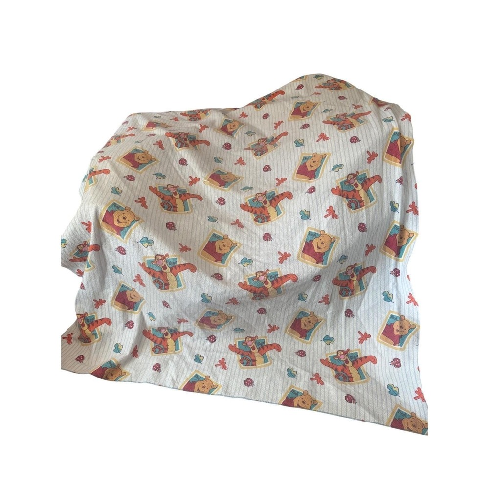 Vintage Disney Winnie The Pooh Tigger Fleece Blanket Cover 84" X 78"